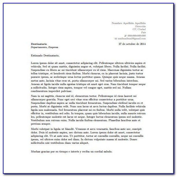 Latex Cover Letter Template Academic