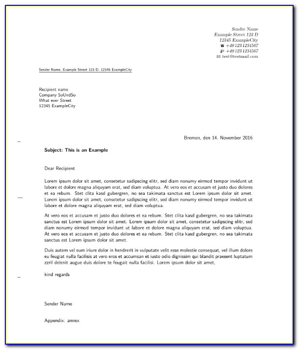Latex Cover Letter Template