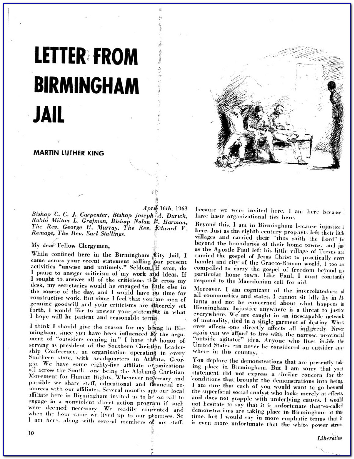 Letter From Birmingham Jail Questions For Discussion