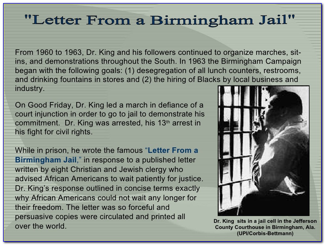 Letter From Birmingham Jail Theme Analysis