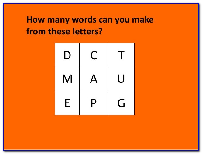 Make A Word Using These Letters And 1 Blank