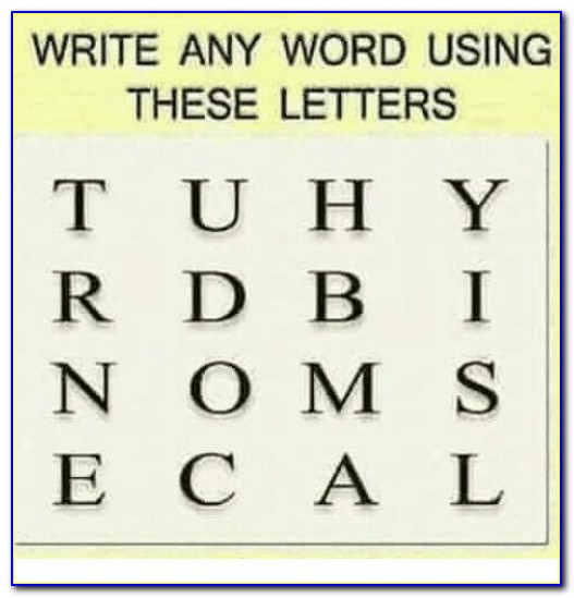 Make A Word Using These Letters And Two Blanks