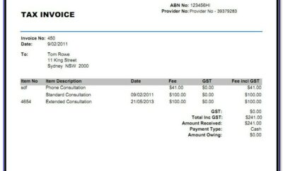 Massage Therapy Invoice Template