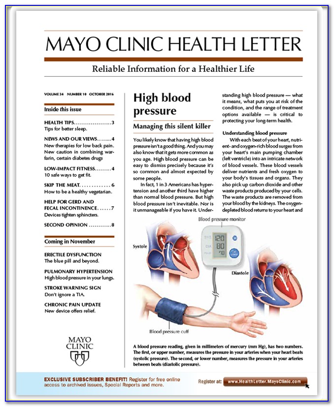 Mayo Clinic Health Letter 2018