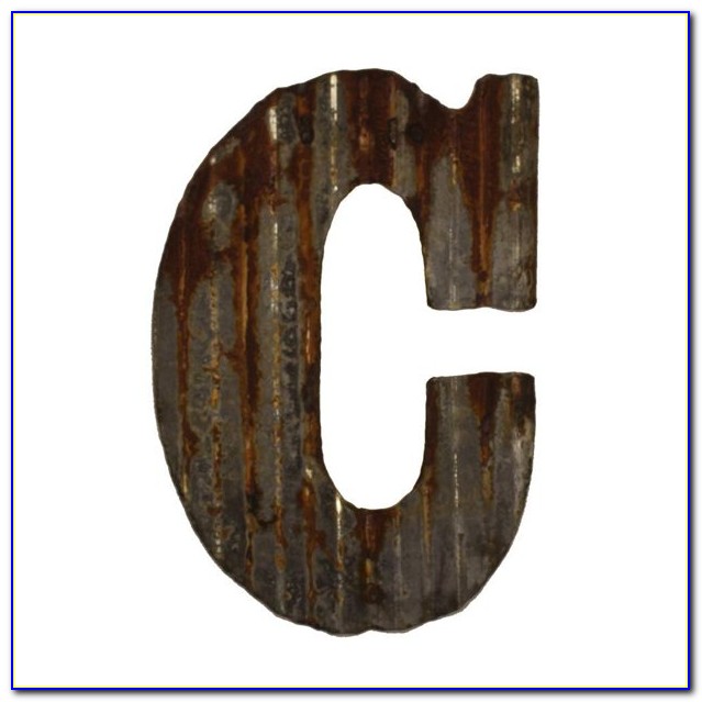 Metal Letter C Wall Decor