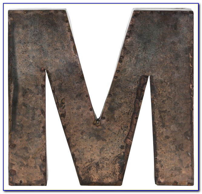 Metal Letter M Wall Decor