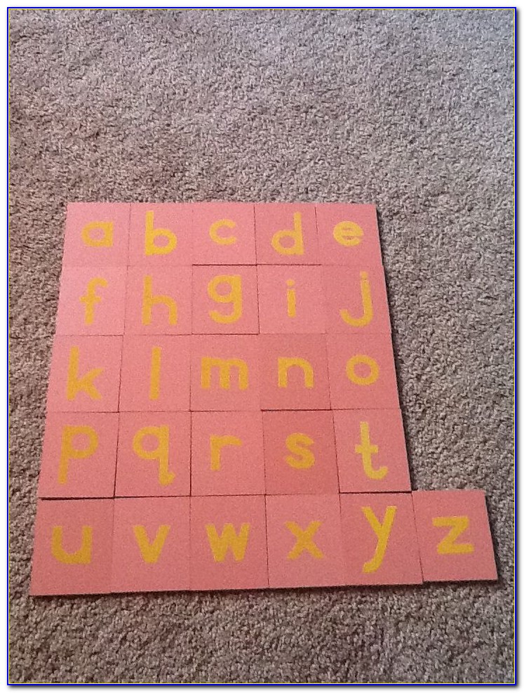 Montessori Sandpaper Letters Size