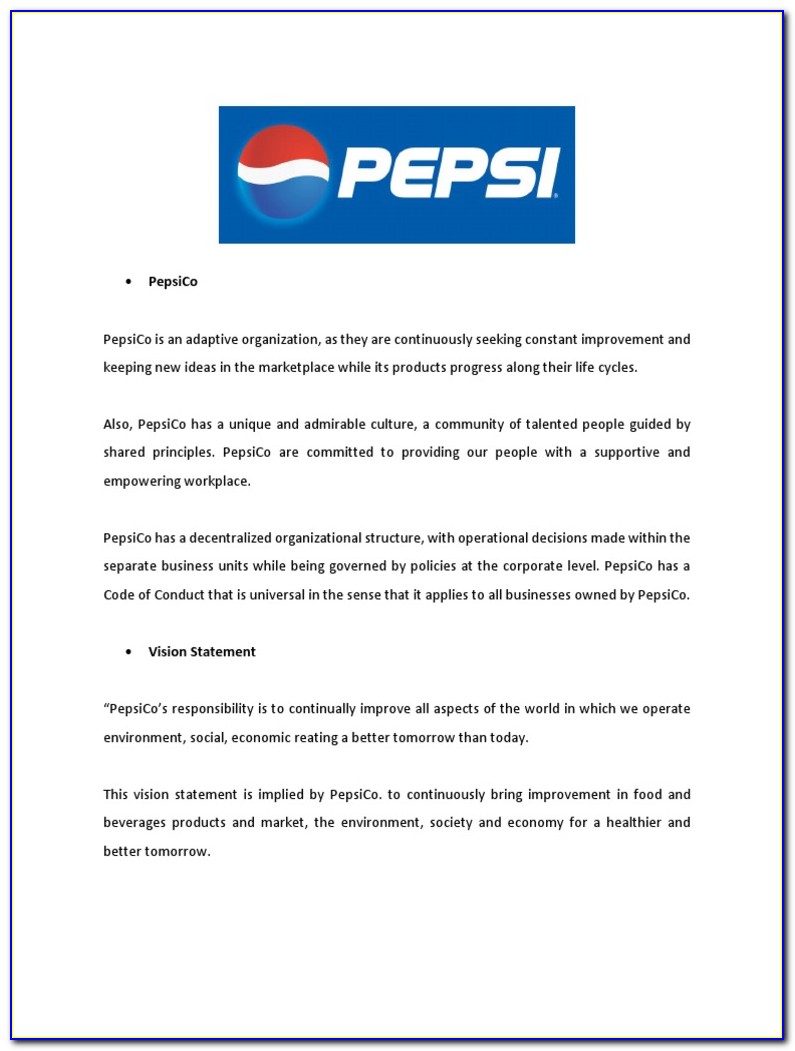 Pepsico Job Application Form