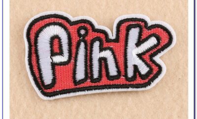 Pink Embroidered Letter Patches