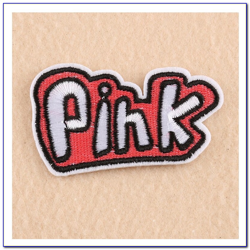 Pink Embroidered Letter Patches