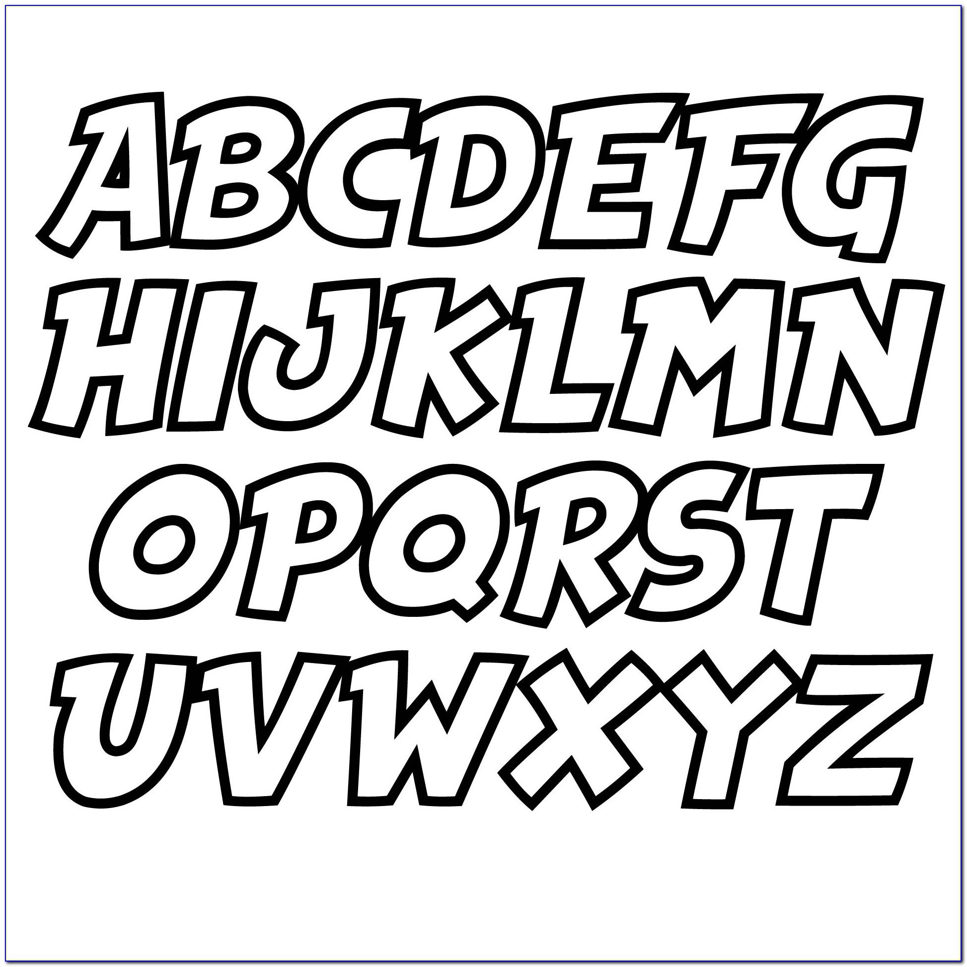 Printable Block Letters A Z