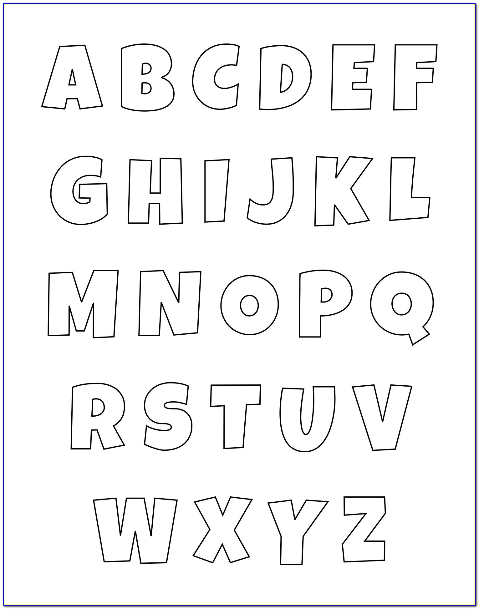 Printable Block Letters To Cut Out