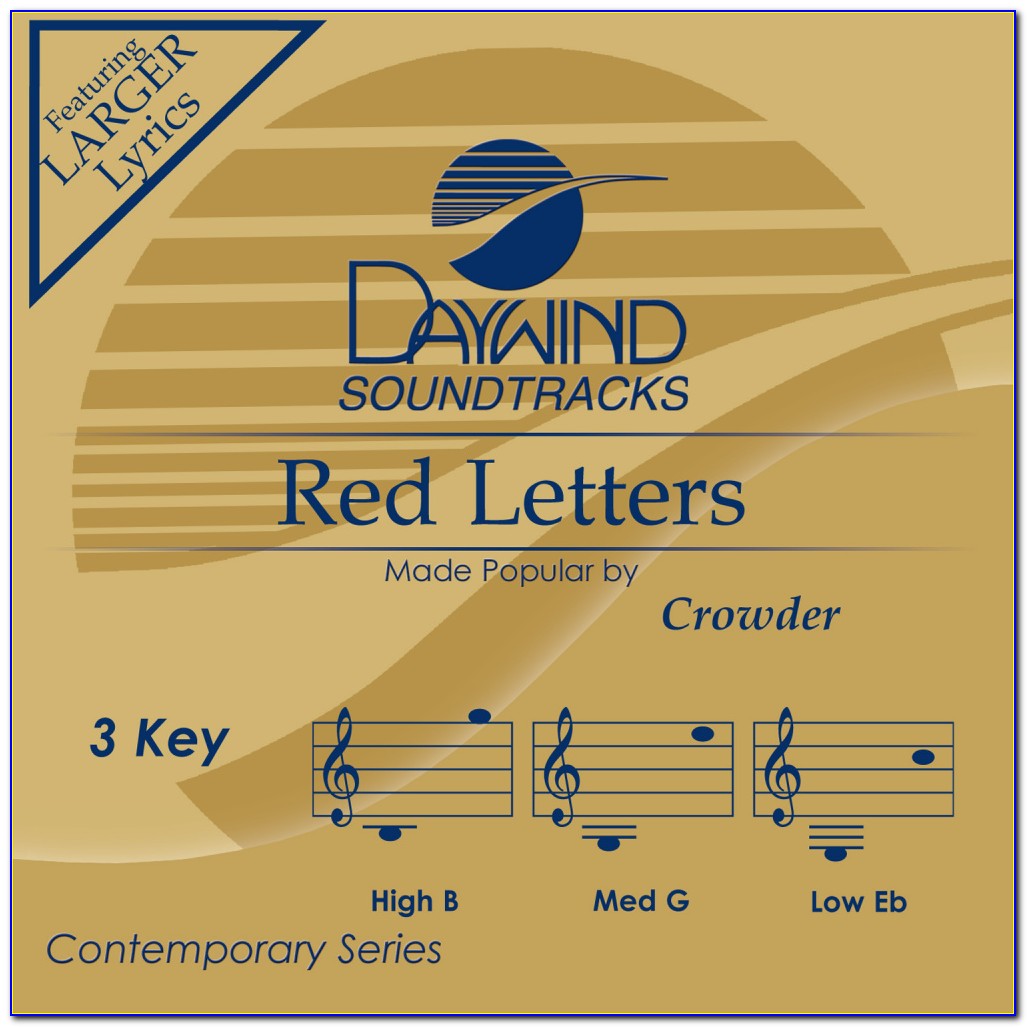 Red Letters Crowder Sheet Music