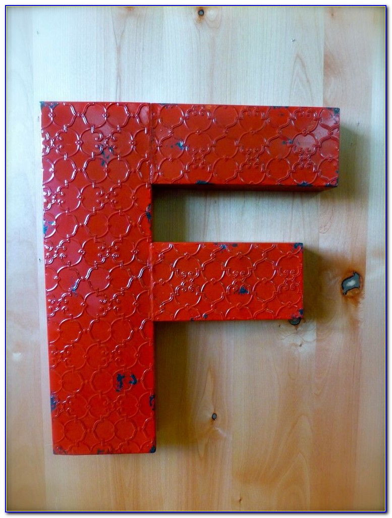 Red Metal Letters Decorative
