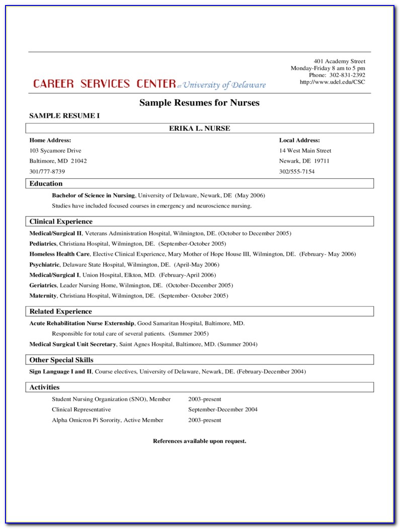 Registered Nurse Resume Example Australia