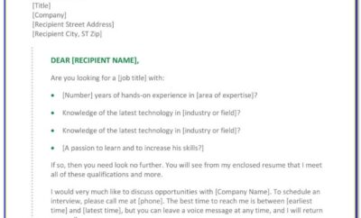 Resume Cover Letter Templates Word