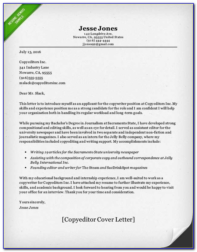 Resume Genius Cover Letters