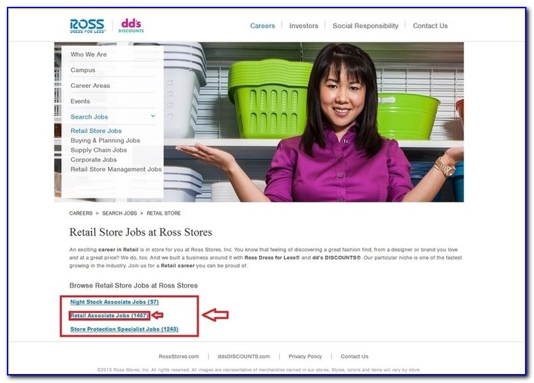 Ross Clothing Store Online Job Application