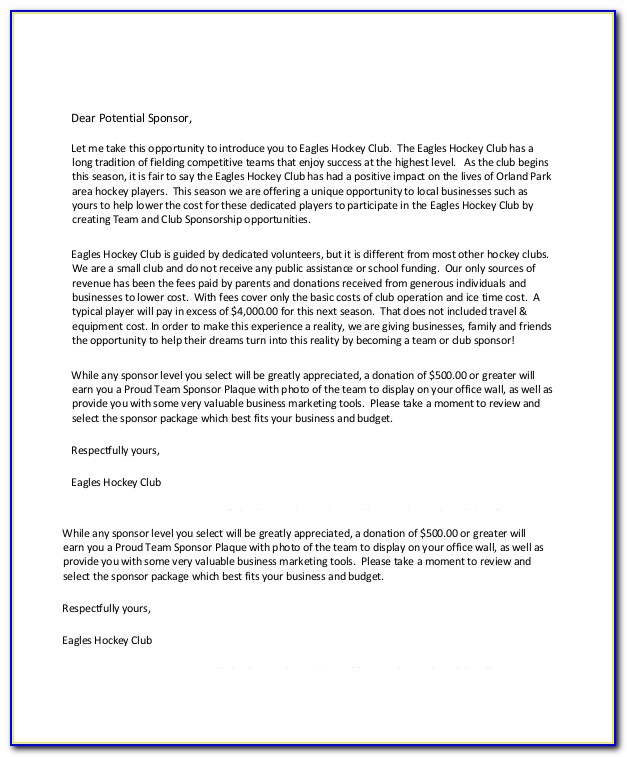 Sample Sponsorship Request Letter For Education Pdf