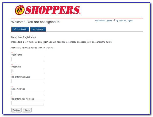 Shoppers World Online Job Application