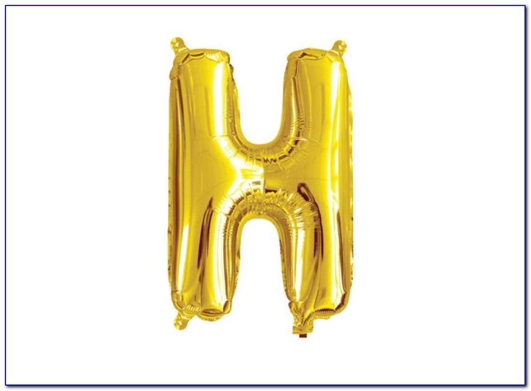 Small Gold Letter Balloons
