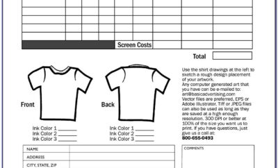 T Shirt Invoice Template