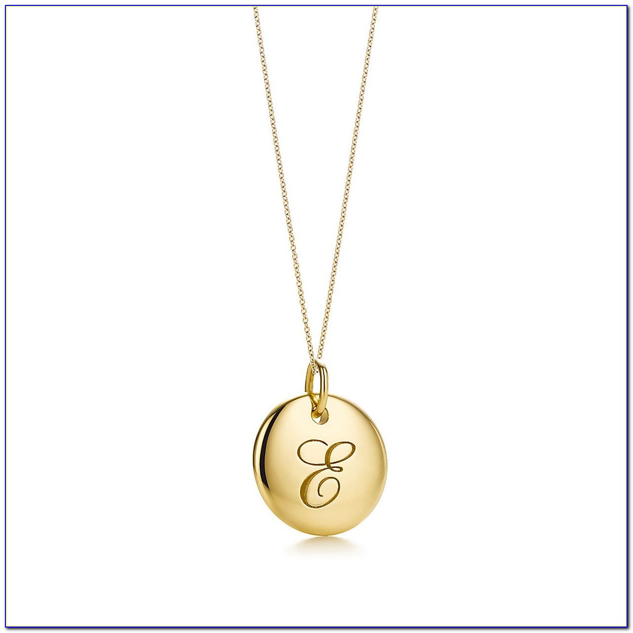 Tiffany Letter Necklace Gold