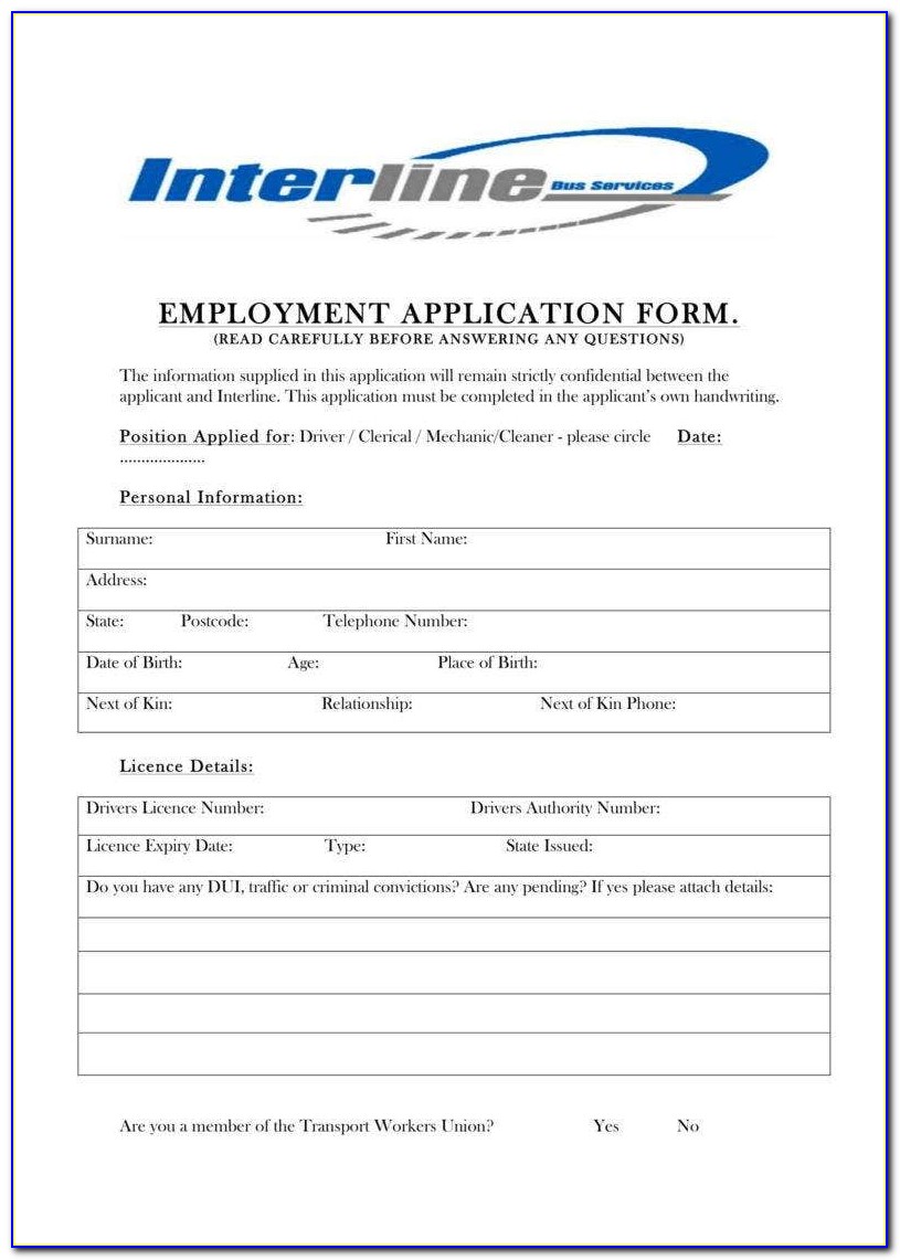 Truck Driver Job Application Letter Sample
