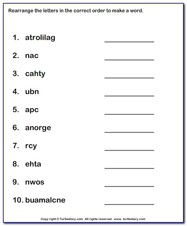 Unscramble Letters To Make Words Free