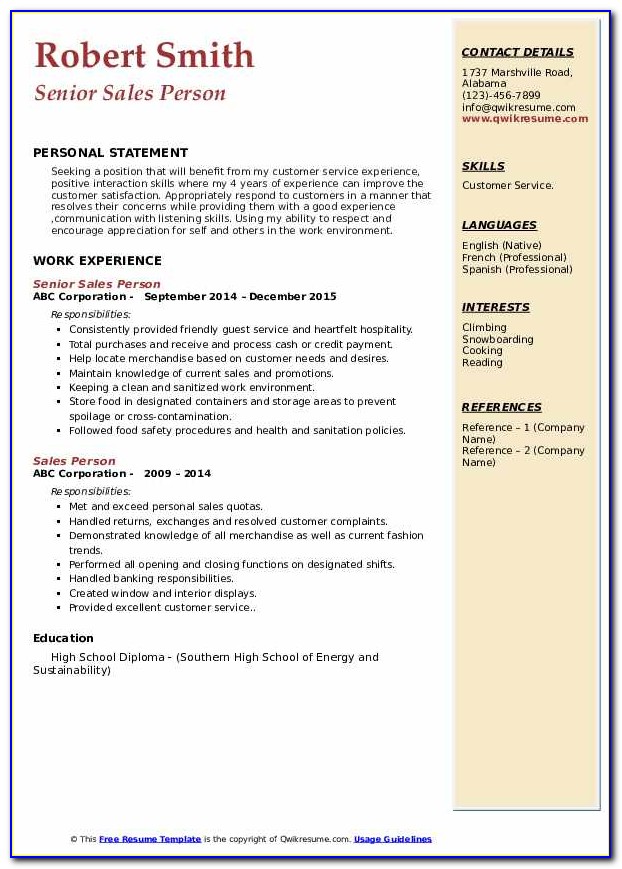 A Resume Outline