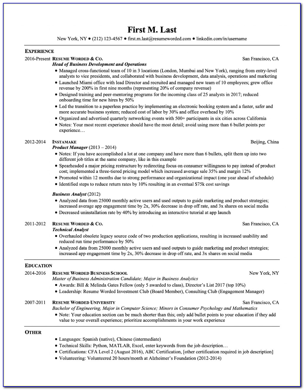 Ats Resume Template Free Download Word