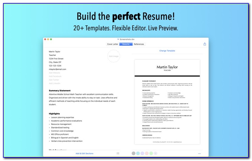 Best Resume Builder For Mac