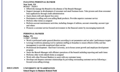 Best Resume Sample For Bankers