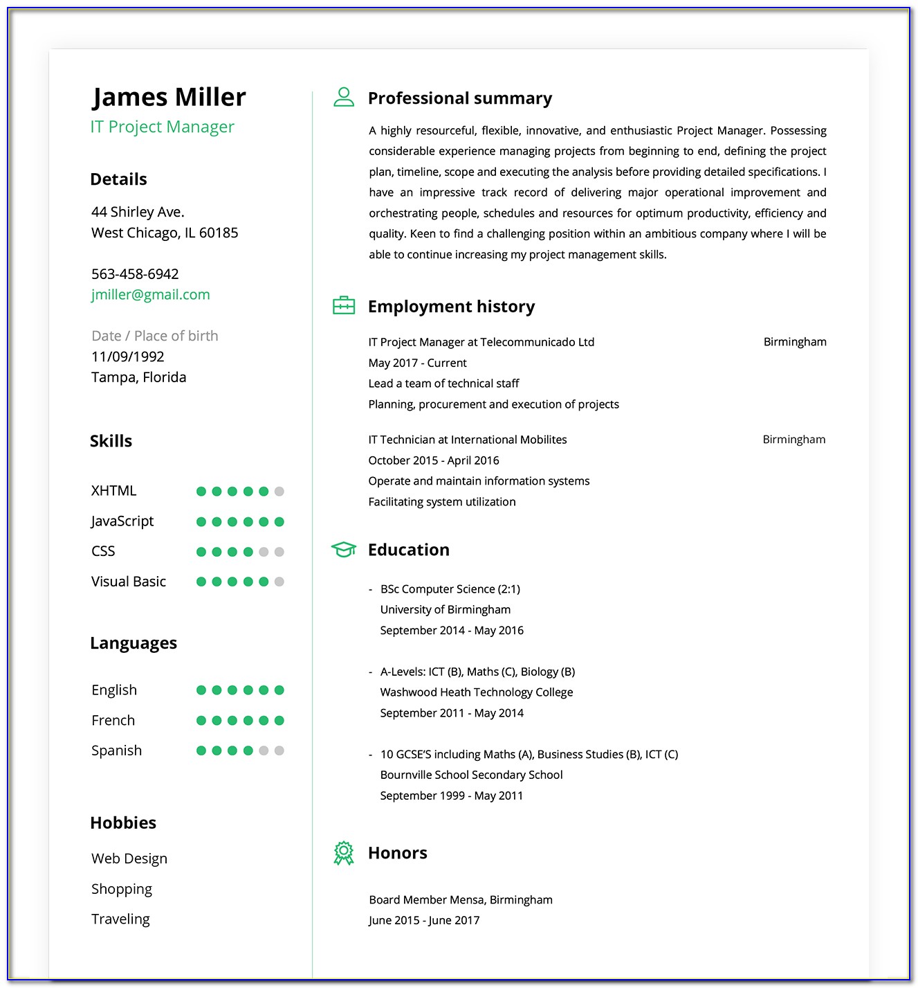 Build A Quick Resume Free