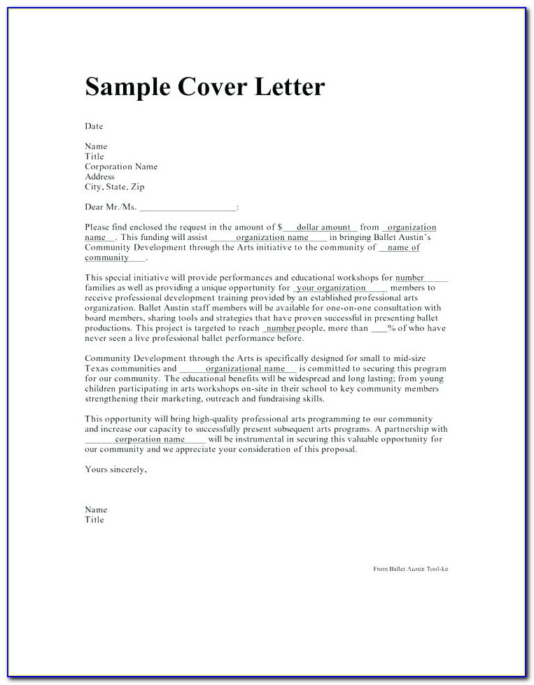 Cover Letter Samples For Cv