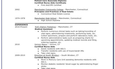 Examples Of Objectives For Medical Assistant Resumes