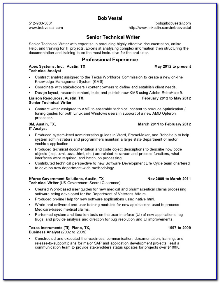 Formats For Resumes On Microsoft Word
