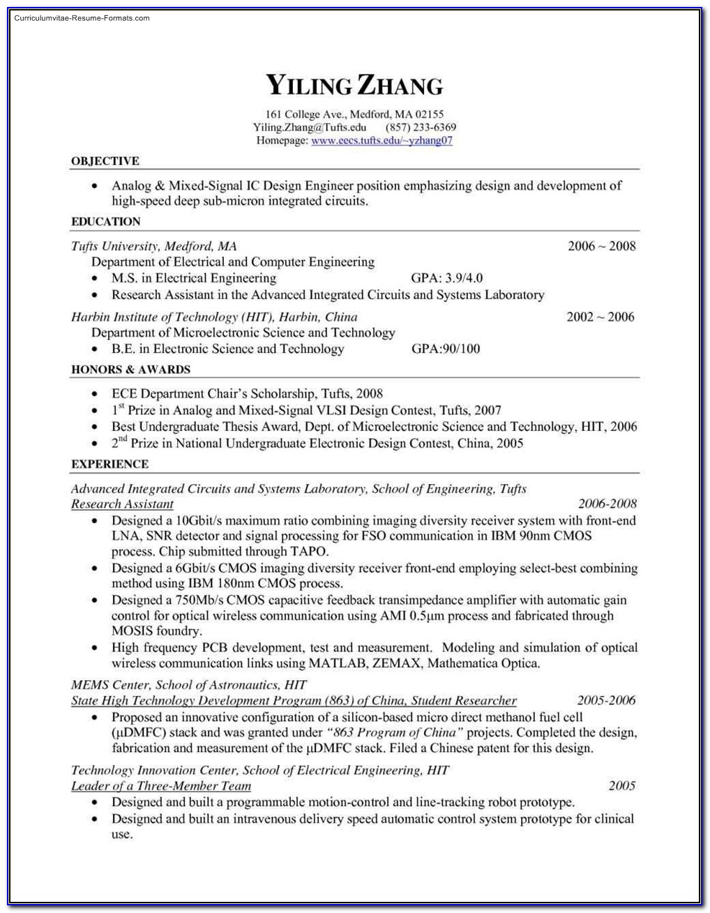 Free Examples Of Executive Resumes
