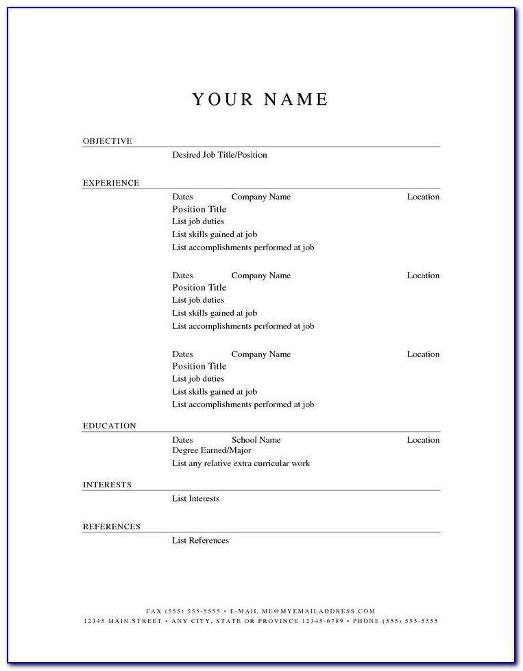 Free Resume Builder And Free Print