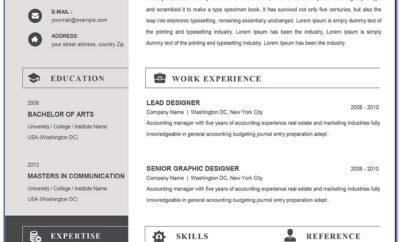 Free Resume Format Download In Ms Word