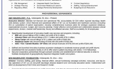 Healthcare Professional Resume Format
