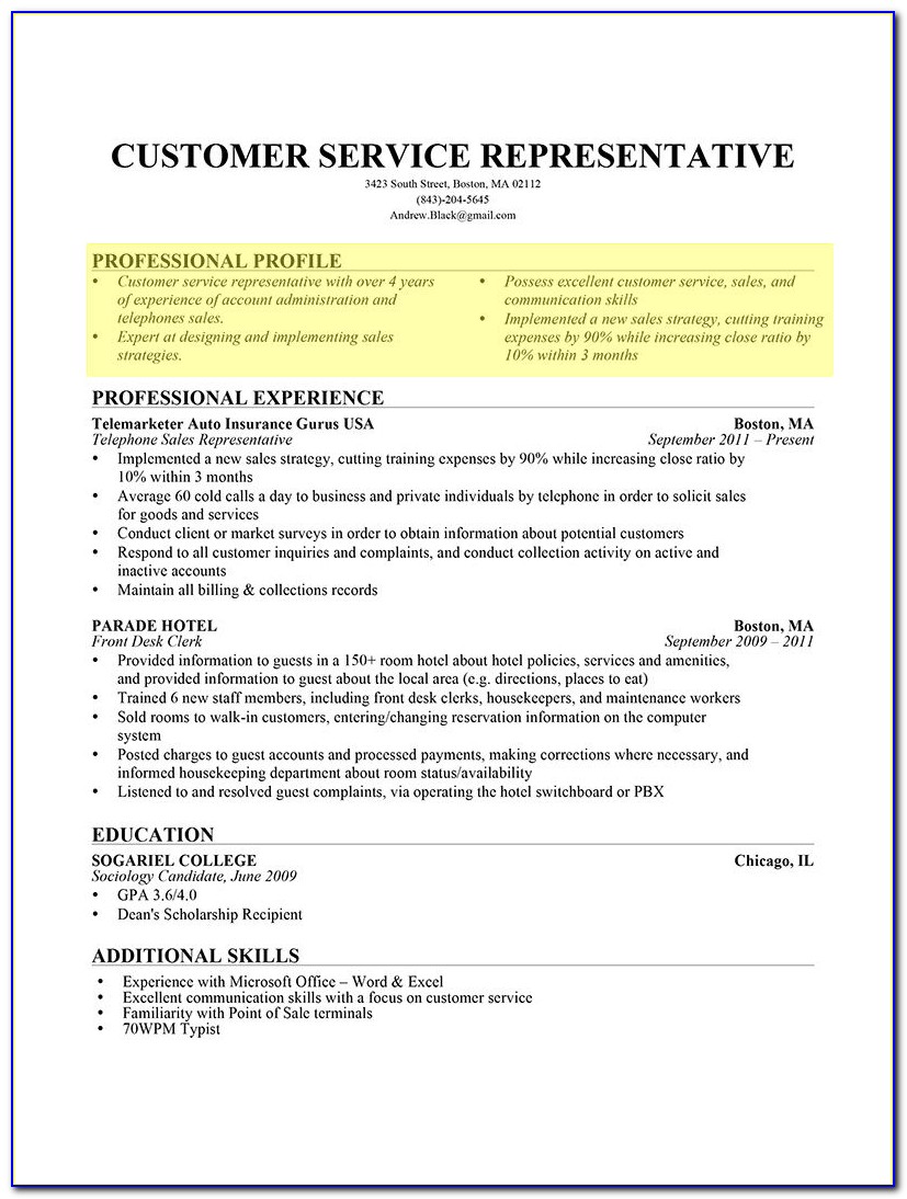 How To Type Up A Resume