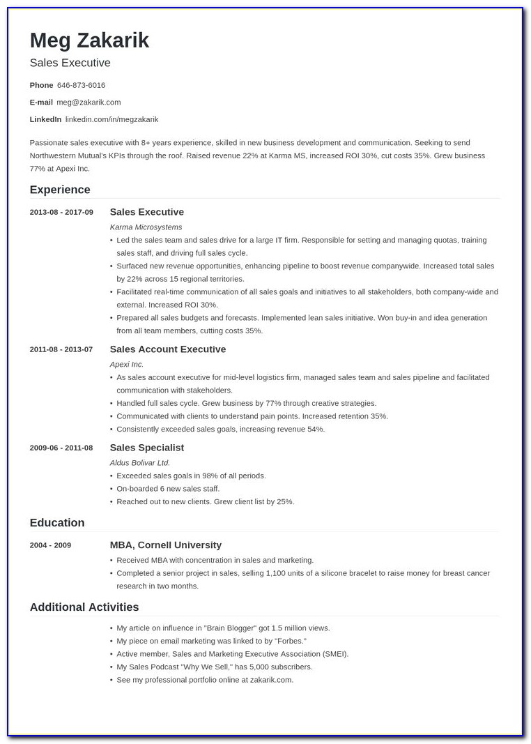 How To Write Up A Resume