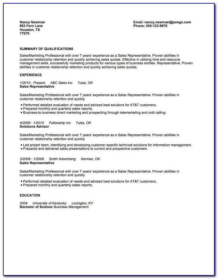 Printable Examples Of Bad Resumes