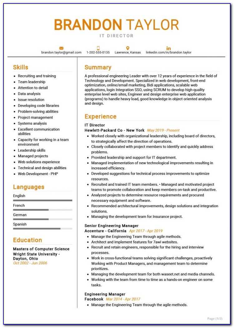 Resume Format For Nurses Freshers