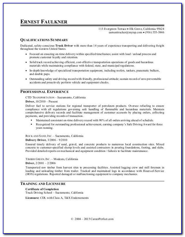 Resume Format Ms Word Download Free