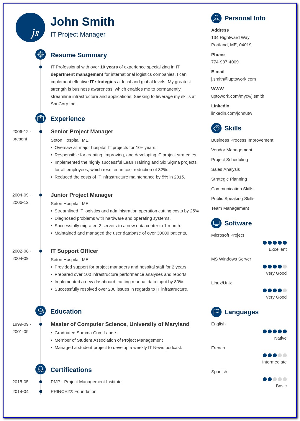 Resume Writing For Experienced Professionals