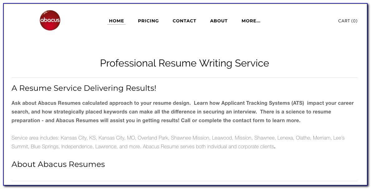 Resume Writing Services Kansas City Mo