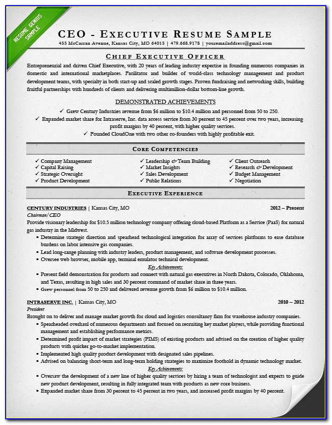 Resume Writing Tips For Executives