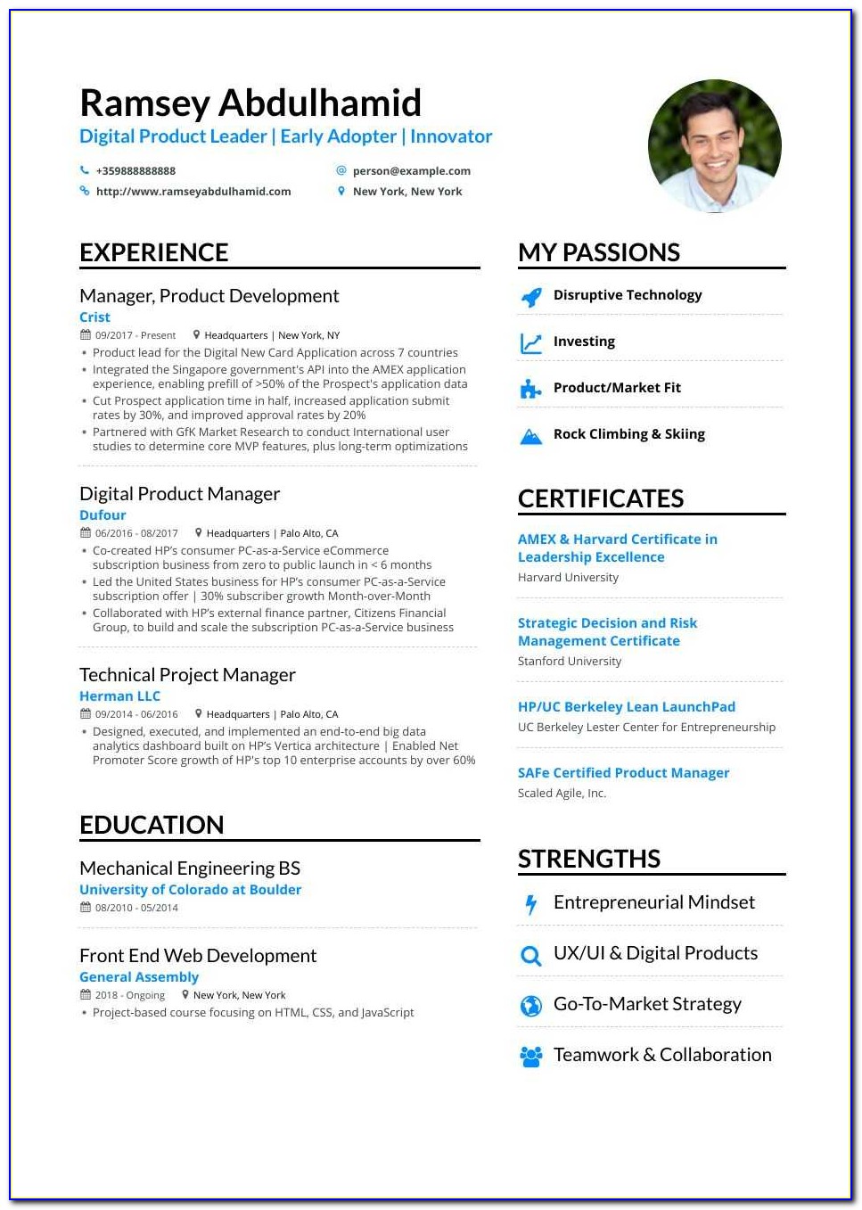 Sample Resume For Project Manager It Software